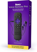 Roku Voice Remote Pro | Rechargeable voice remote with TV controls, lost remote  - £30.04 GBP
