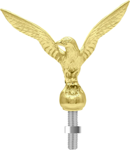 NQ Gold Eagle Flag Pole Topper Ornament, Aluminum Alloy Eagle Finial for... - $28.43