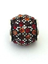 Authentic Brighton Crystal Voyage Bead, Red, J9420E Silver Finish, New - $21.85