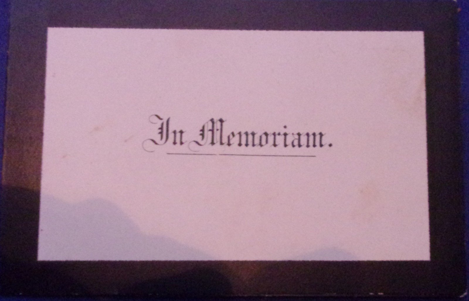Vintage In Memoriam Card - $1.99