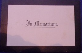 Vintage In Memoriam Card - $1.99