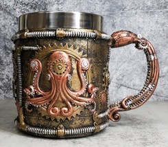 Ebros Steampunk Kraken Octopus Cyborg Drinking Mug Cup 6&quot;W 14 Ounce Capa... - $28.99