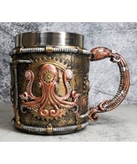 Ebros Steampunk Kraken Octopus Cyborg Drinking Mug Cup 6&quot;W 14 Ounce Capa... - $39.64 CAD