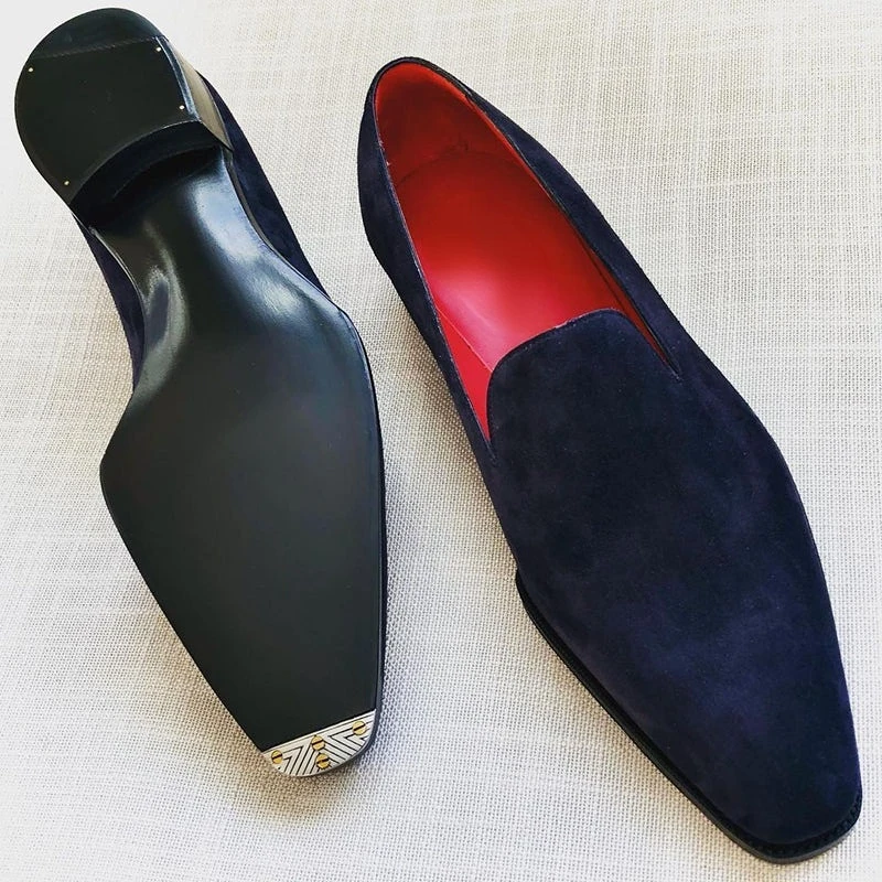 New Loafers Men Shoes Faux Suede Solid Color Fashion Business Casual Par... - $75.36