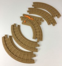 GeoTrax Rail & Road System Replacement Track Pieces Brown Tan Dirt 5pc Lot J10 - $15.79