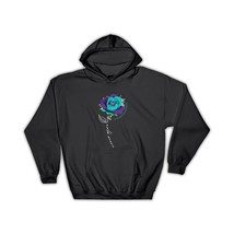 Suicide Prevention Awareness Flower : Gift Hoodie Never Give Up Art Print Inspir - £28.31 GBP