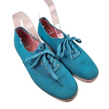 Keds Shoes Womens Size 9 Blue Canvas Sneakers Lace Up Flats Comfort Casual - £14.69 GBP