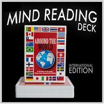 Around The World Mind Reading Deck - Poker Size - Mind Reading Deck  - £15.65 GBP