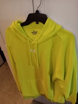 UNDER ARMOUR MEN&quot;S LEMON LIME HOODIE PULLOVER SWEATSHIRT COTTON/POLY 2XL... - €22,16 EUR