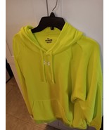UNDER ARMOUR MEN&quot;S LEMON LIME HOODIE PULLOVER SWEATSHIRT COTTON/POLY 2XL... - €22,18 EUR