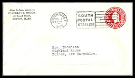 1929 MASSACHUSETTS Cover - Boston (South Postal Sta) to Durham, NH C7 - $2.96