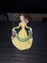 Belle Disney porcelain holiday ornament Beauty and the Beast 2008 Grolie... - $15.95