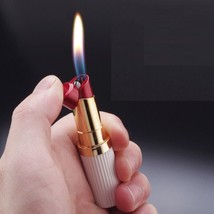Creative Inflatable Flame Personality Girl Lipstick Lighter - £11.76 GBP