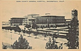 Bakersfield California~Kern County General Hospital~Kashower 1930s Postcard - £5.20 GBP