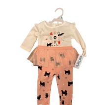 NEW Carter&#39;s Halloween Black Cat Spooky Bodysuit Skirt Pant Set 6mo - €8,24 EUR
