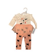 NEW Carter&#39;s Halloween Black Cat Spooky Bodysuit Skirt Pant Set 6mo - €8,20 EUR