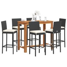  Garden Bar Set Black PE rattan Removable Covers Garden Bar Set - $13,356.77 MXN