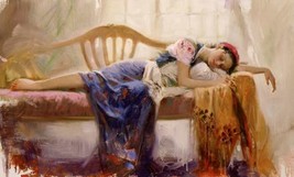 Pino &quot;At Rest&quot; Napping Limited Ed. Hand Signed# Giclee Canvas pcoa ed. 500 12X20 - £174.24 GBP