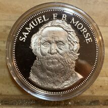 Telegraph Pioneer Samuel F. B. Morse Beautiful Vintage Bronze Medal - $9.90