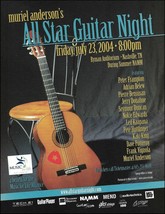 Muriel Anderson 2004 Nashville All Star Guitar Night Concert Tour advertisement - £3.38 GBP