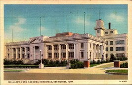 Des Moines Iowa c.1938 Postcard Wallace&#39;s Farm And Iowa Homestead bk45 - £1.54 GBP