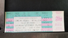 GUNS N ROSES / METALLICA - VINTAGE SEPT 19 1992 DENVER CO MINT WHOLE SHO... - $40.00