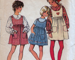 Penelope rose vintage sewing pattern girls jumper and blouse 1970s thumb155 crop