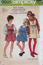 1970s Vintage Simplicity 9901 Girls Jumper and Blouse - £6.29 GBP