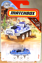 2018 Matchbox 75/125 MBX Off-Road 3/20 ATV 6x6 Blue w/White Wheels Flower Spokes - £6.84 GBP