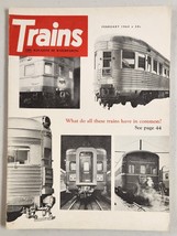 Trains, Illustrated Magazine About Railroads February 1964 B&amp;O Comes Back - $13.48