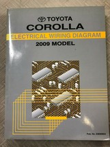 2009 Toyota Corolla Electrical Wiring Diagram Shop Repair Manual OEM EWD 09 - $49.95