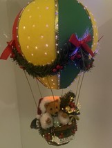 Christmas Holiday Avon "Santa on the Way" Fiber Optic Balloon Bear Color Lights - $22.90