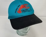 Medina Lake Cajun festival Vtg Hat “bite Me” Lakehills Texas Crawfish Blue  - $15.90