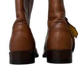 Vintage Justin Cowboy Boots Brown Leather USA Made Men 7D Women 9 NWT image 7