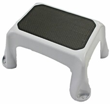 Gray Step Stool 300 Pound Capacity Lightweight Sturdy Step Stool Rubbermaid 4B40 - £56.12 GBP