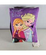 Anna and Elsa Pillow Story Book Plush Disney Frozen Multicolor Folds - £7.32 GBP