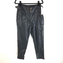 NWT Young Fabulous &amp; Broke High Rise Vegan Leather Skinny Leg Pants Black Size M - £26.48 GBP