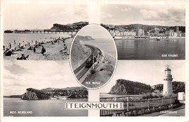 Teignmouth Devon Uk Multi Image~Dessain Photo Postcard Railroad~Lighthouse~Pier - £8.87 GBP