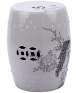 Garden Stool Peacock Backless White Black Colors May Vary Variable Porce... - £437.04 GBP