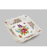 Schumann Dresden Bavaria square porcelain dish candy fruit vintage trink... - $62.34 CAD