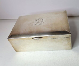Coin Silver Finland 1916 Humidor Lindman Cigarette Box Cedar Lined Lead ... - $688.05