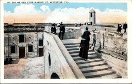 On Top Of Old Fort Marion St Augustine Florida Postcard Unposted - £11.80 GBP