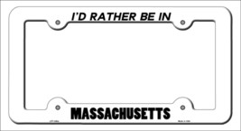 Be In Massachusetts Novelty Metal License Plate Frame LPF-348 - $18.95