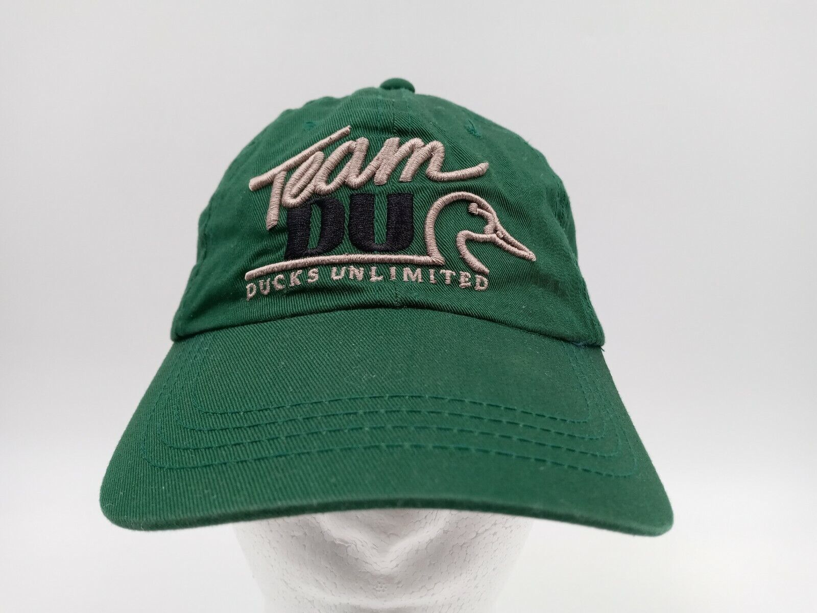 Primary image for Team DU Volunteer Ducks Unlimited Green Baseball Cap Hat Adjustable Back NOS