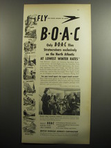 1951 BOAC British Overseas Airways Corporation Ad - Fly BOAC Only BOAC flies  - £15.01 GBP