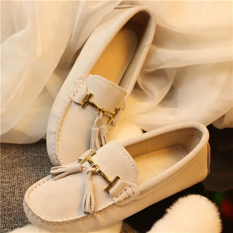 2024 New Spring Summer  Moccasins Shoes Leather Women tel Flat Shoes Casual Loaf - £192.05 GBP