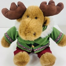 Dan Dee Collectors Choice Moose Stuffed Animal Plush Toy 16" Green Winter Jacket - £23.52 GBP