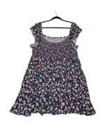 Torrid Womens Size 4 Tunic Mini Dress Smocked Ditsy Floral Bloomcore Garden - $21.04