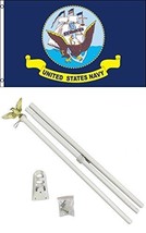 AES 3&#39;x5&#39; US Navy Polyester Flag and 6&#39; Pole KIT by Mission Goods - £41.18 GBP