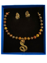 Heidi Daus Cobra Snake Unique & Rare Necklace snd Earring Set Of 2 - $217.77